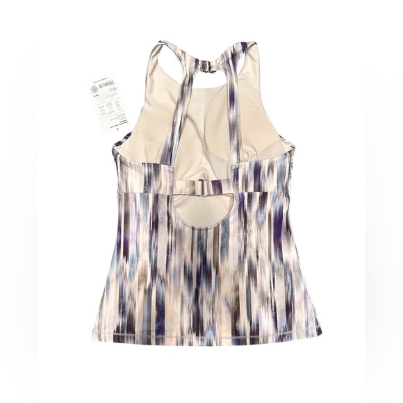 NEW Athleta Maldives Grey Abstract Tankini Set Eco Swimwear Bra Women’s 34B/C - Picture 5 of 12